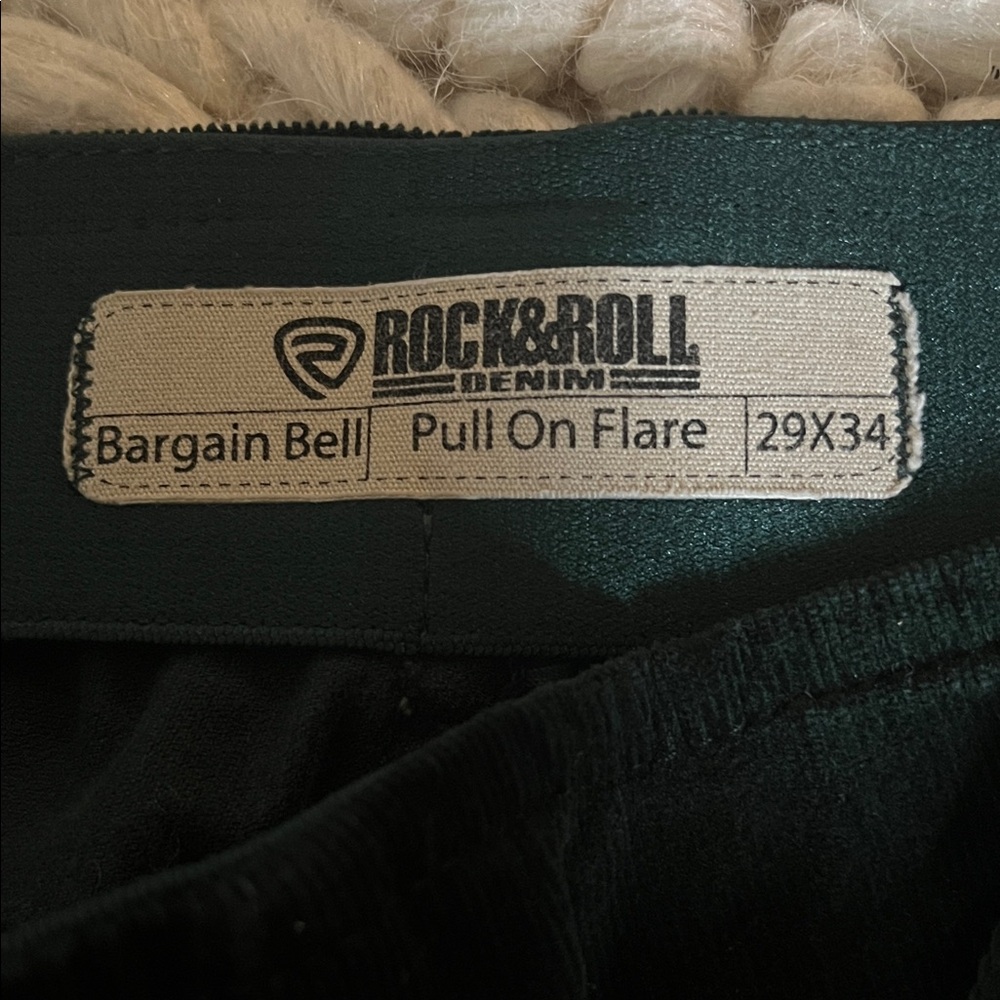 Rock & Roll Cowgirl Dark Green Flare Jeans